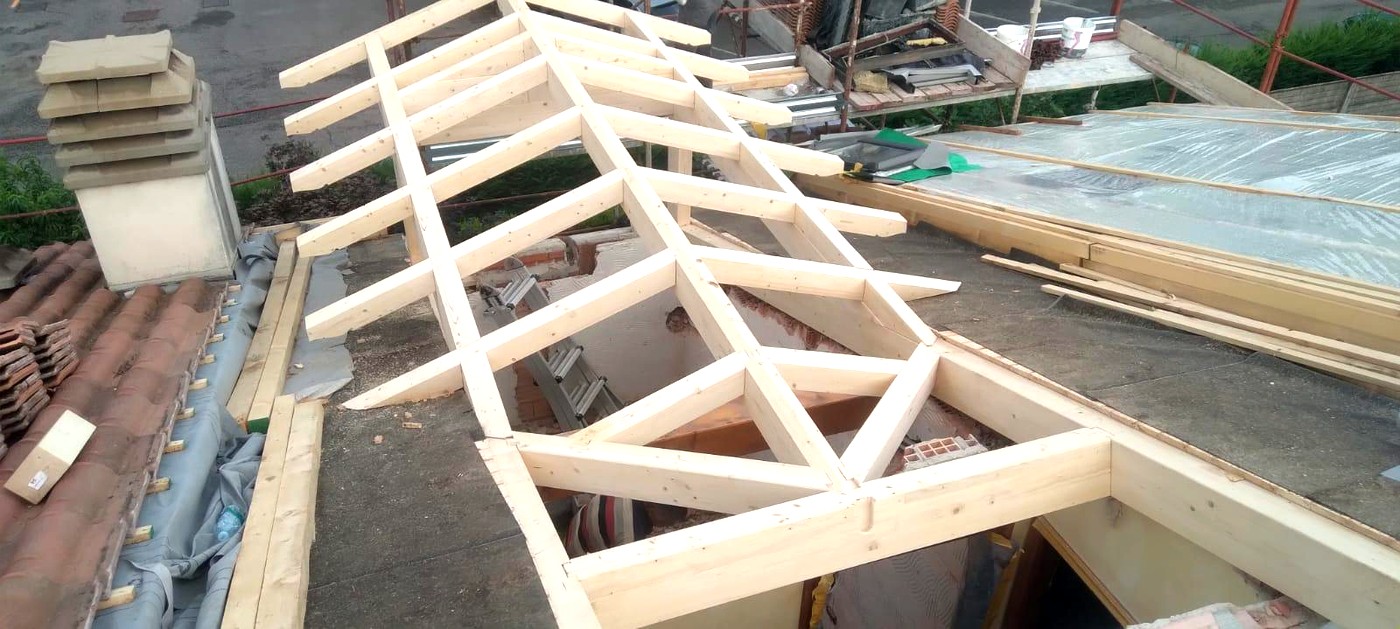 Struttura in legno tetto